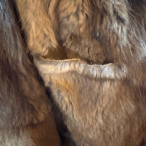 Vintage Beige Fur Coat - Picture 7 of 9